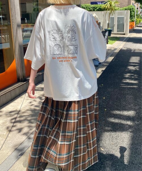 DOUBLE NAME(ダブルネーム)の「チェックワイドプリーツスカート(スカート・レディース・グリーン/ブラウン/ブルー・FREE)」の19枚目の写真