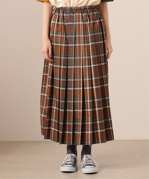 DOUBLE NAME(ダブルネーム)の「チェックワイドプリーツスカート(スカート・レディース・グリーン/ブラウン/ブルー・FREE)」の20枚目の写真