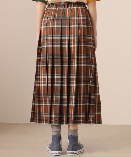 DOUBLE NAME(ダブルネーム)の「チェックワイドプリーツスカート(スカート・レディース・グリーン/ブラウン/ブルー・FREE)」の22枚目の写真