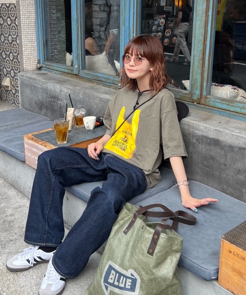 shesame(シーセム)の「グラフィックTシャツ(Tシャツ/カットソー・レディース・オートミール/カーキ/ブラック・フリー)」の20枚目の写真