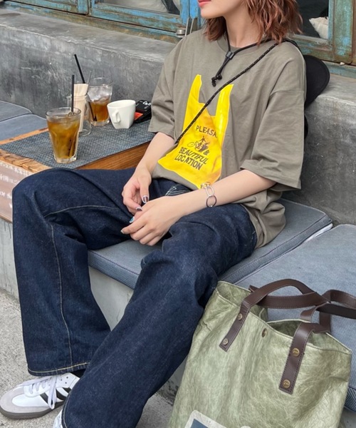 shesame(シーセム)の「グラフィックTシャツ(Tシャツ/カットソー・レディース・オートミール/カーキ/ブラック・フリー)」の18枚目の写真