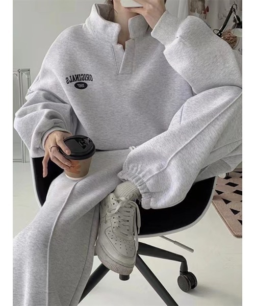 Chick（チック）の「スタンドネックスウェット セットアップ（スウェット・レディース・ブラック/グレー・M/L/XL）」の22枚目の写真