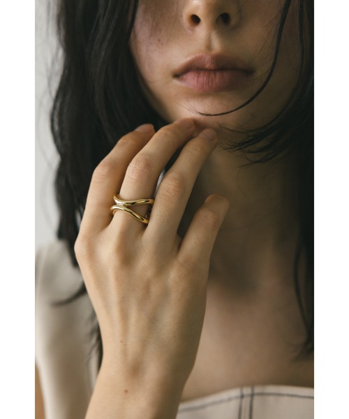 STYLEMIXER（スタイルミキサー）の「ホールドダブルリング（リング・レディース・シルバー/ゴールド・FREE）」の6枚目の写真