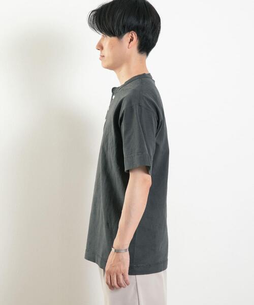 Healthknit(ヘルスニット)の「Healthknit MADE IN USA Henley-Neck T-shirts(Tシャツ/カットソー・メンズ・ホワイト/ダークグレー/ブラック/ブルー・MEDIUM/LARGE/X-LARGE)」の5枚目の写真