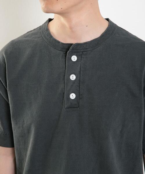 Healthknit(ヘルスニット)の「Healthknit MADE IN USA Henley-Neck T-shirts(Tシャツ/カットソー・メンズ・ホワイト/ダークグレー/ブラック/ブルー・MEDIUM/LARGE/X-LARGE)」の7枚目の写真