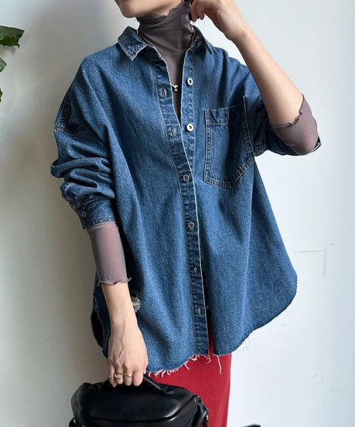 DouDou（ドゥドゥ）の「シアータートル（Tシャツ/カットソー・レディース・グリーン/オフホワイト/ブルー/ブラック/オレンジ/チャコールグレー・FREE）」の3枚目の写真