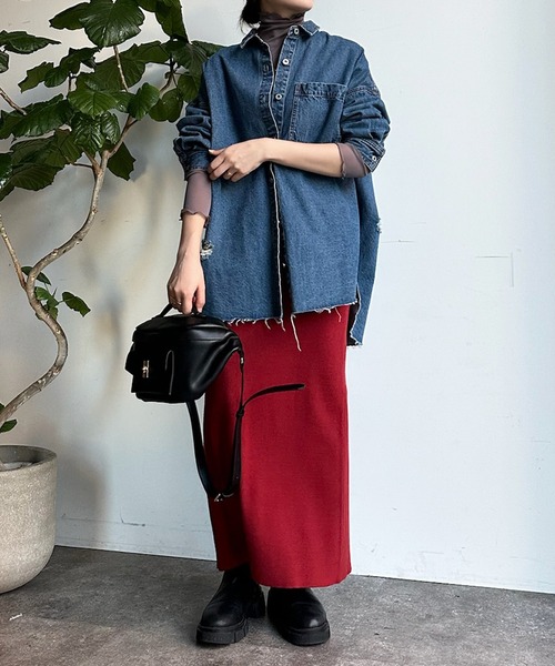 DouDou（ドゥドゥ）の「シアータートル（Tシャツ/カットソー・レディース・グリーン/オフホワイト/ブルー/ブラック/オレンジ/チャコールグレー・FREE）」の9枚目の写真