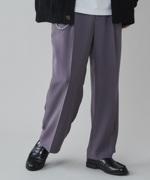 LUCY（ルーシー）の「LUCY/チェーン付きワイドスラックス（スラックス・メンズ・ダークグレー/パープル・MEDIUM/LARGE）」の12枚目の写真