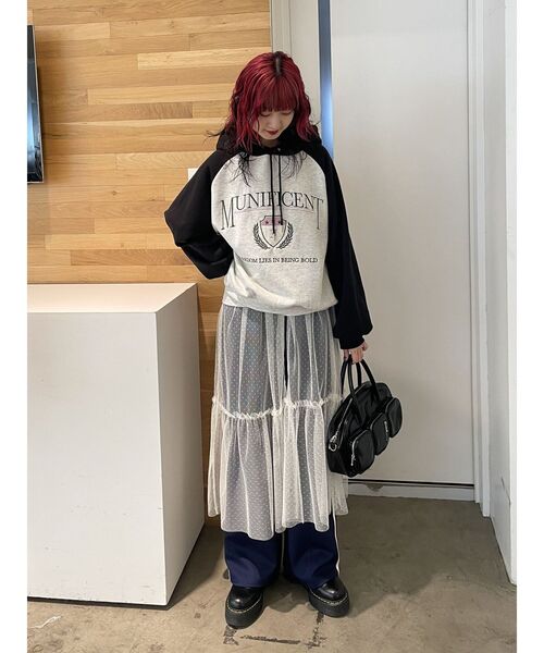 jouetie（ジュエティ）の「ドットチュールキャミワンピース（ワンピース・レディース・アイボリー/ブラック・MEDIUM）」の3枚目の写真