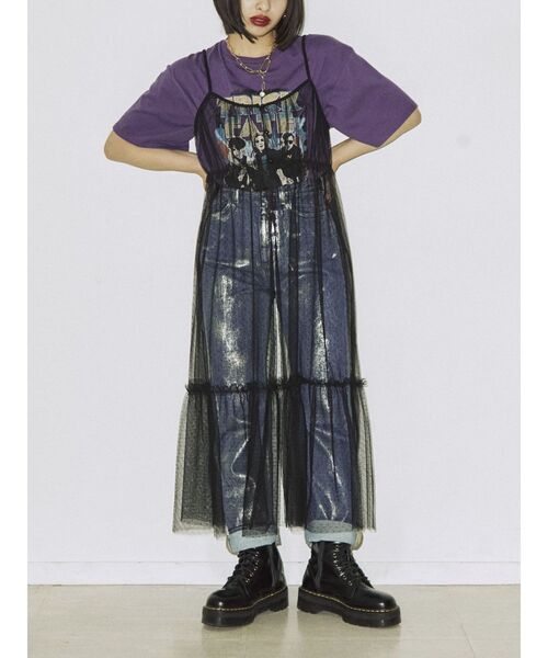 jouetie（ジュエティ）の「ドットチュールキャミワンピース（ワンピース・レディース・アイボリー/ブラック・MEDIUM）」の5枚目の写真