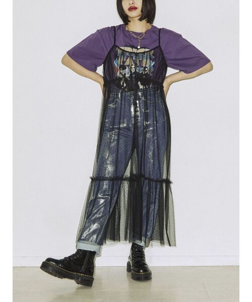 jouetie（ジュエティ）の「ドットチュールキャミワンピース（ワンピース・レディース・アイボリー/ブラック・MEDIUM）」の6枚目の写真