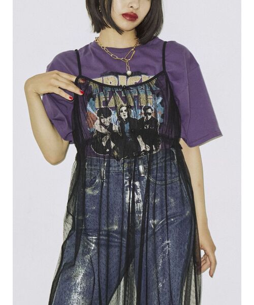 jouetie（ジュエティ）の「ドットチュールキャミワンピース（ワンピース・レディース・アイボリー/ブラック・MEDIUM）」の10枚目の写真