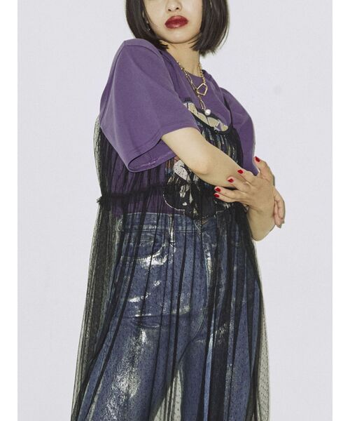 jouetie（ジュエティ）の「ドットチュールキャミワンピース（ワンピース・レディース・アイボリー/ブラック・MEDIUM）」の11枚目の写真