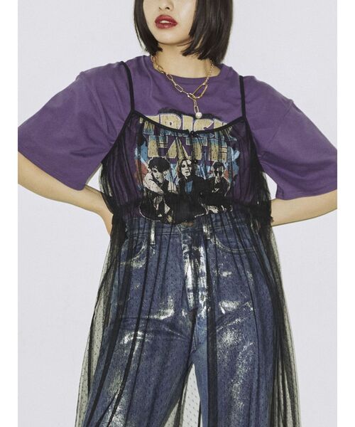 jouetie（ジュエティ）の「ドットチュールキャミワンピース（ワンピース・レディース・アイボリー/ブラック・MEDIUM）」の12枚目の写真