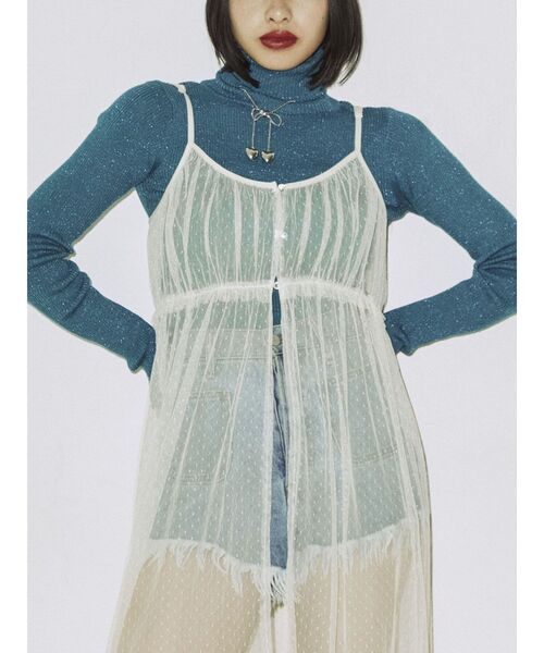 jouetie（ジュエティ）の「ドットチュールキャミワンピース（ワンピース・レディース・アイボリー/ブラック・MEDIUM）」の20枚目の写真