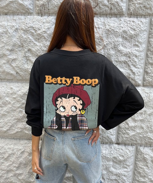 GLAMOROUS JANE(グラマラスジェーン)の「BETTYBOOPバックプリントロンT(Tシャツ/カットソー・レディース・チャコールグレー/ブラック/オフホワイト・FREE)」の2枚目の写真