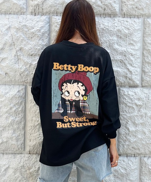 GLAMOROUS JANE(グラマラスジェーン)の「BETTYBOOPバックプリントロンT(Tシャツ/カットソー・レディース・チャコールグレー/ブラック/オフホワイト・FREE)」の13枚目の写真