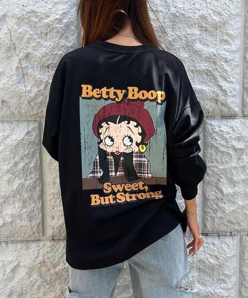 GLAMOROUS JANE(グラマラスジェーン)の「BETTYBOOPバックプリントロンT(Tシャツ/カットソー・レディース・チャコールグレー/ブラック/オフホワイト・FREE)」の15枚目の写真