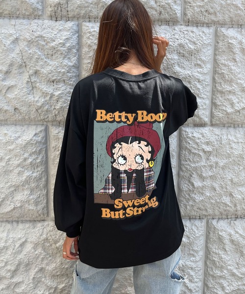 GLAMOROUS JANE(グラマラスジェーン)の「BETTYBOOPバックプリントロンT(Tシャツ/カットソー・レディース・チャコールグレー/ブラック/オフホワイト・FREE)」の16枚目の写真