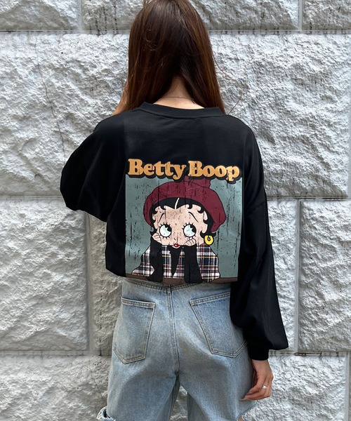 GLAMOROUS JANE(グラマラスジェーン)の「BETTYBOOPバックプリントロンT(Tシャツ/カットソー・レディース・チャコールグレー/ブラック/オフホワイト・FREE)」の11枚目の写真