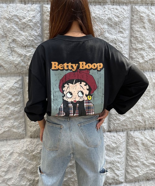 GLAMOROUS JANE(グラマラスジェーン)の「BETTYBOOPバックプリントロンT(Tシャツ/カットソー・レディース・チャコールグレー/ブラック/オフホワイト・FREE)」の12枚目の写真