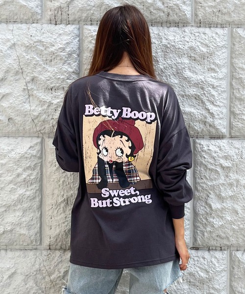 GLAMOROUS JANE(グラマラスジェーン)の「BETTYBOOPバックプリントロンT(Tシャツ/カットソー・レディース・チャコールグレー/ブラック/オフホワイト・FREE)」の17枚目の写真