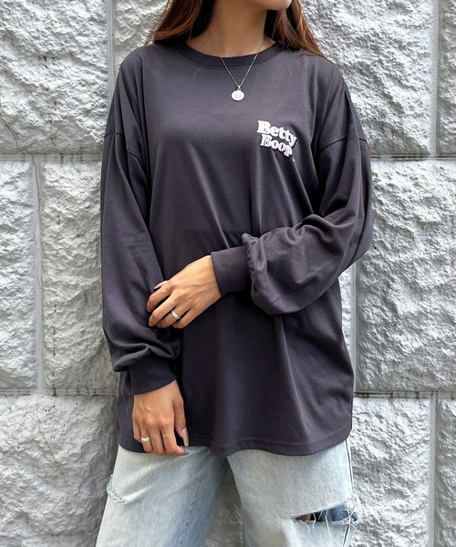 GLAMOROUS JANE(グラマラスジェーン)の「BETTYBOOPバックプリントロンT(Tシャツ/カットソー・レディース・チャコールグレー/ブラック/オフホワイト・FREE)」の18枚目の写真