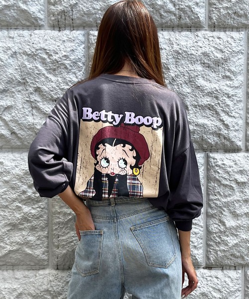 GLAMOROUS JANE(グラマラスジェーン)の「BETTYBOOPバックプリントロンT(Tシャツ/カットソー・レディース・チャコールグレー/ブラック/オフホワイト・FREE)」の19枚目の写真