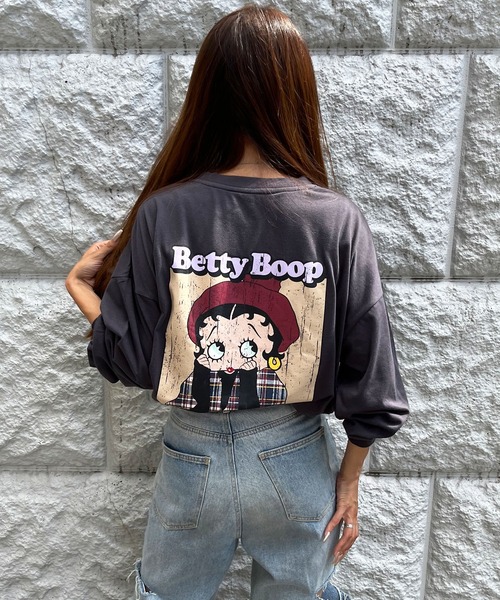 GLAMOROUS JANE(グラマラスジェーン)の「BETTYBOOPバックプリントロンT(Tシャツ/カットソー・レディース・チャコールグレー/ブラック/オフホワイト・FREE)」の21枚目の写真