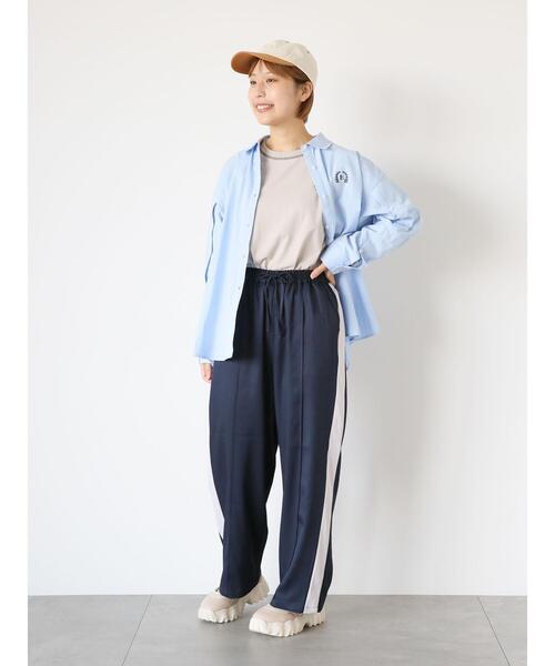 ehka sopo（エヘカソポ）の「サイドライントラックパンツ（その他パンツ・レディース・モカ/ネイビー/グリーン・F）」の8枚目の写真