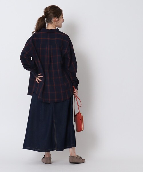 Cutie Blonde（キューティーブロンド）の「◆大人カジュアルに着こなせる デニムフレア ロングスカート（デニムスカート・レディース・ネイビー/ブルー/ブラック・02/01/03）」の19枚目の写真