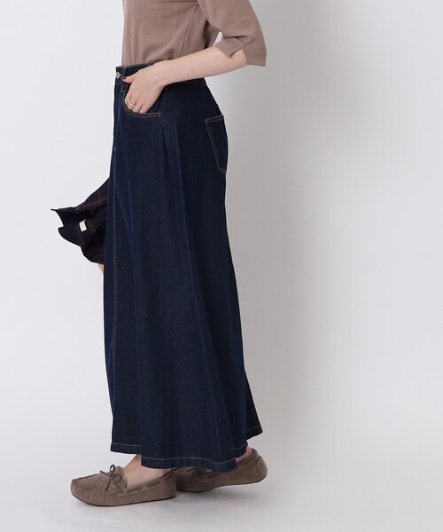 Cutie Blonde（キューティーブロンド）の「◆大人カジュアルに着こなせる デニムフレア ロングスカート（デニムスカート・レディース・ネイビー/ブルー/ブラック・02/01/03）」の21枚目の写真