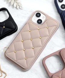 CECIL McBEE | iPhone15 iPhone15Pro セシルマクビー [キルティング背面ケース](スマホケース/カバー)