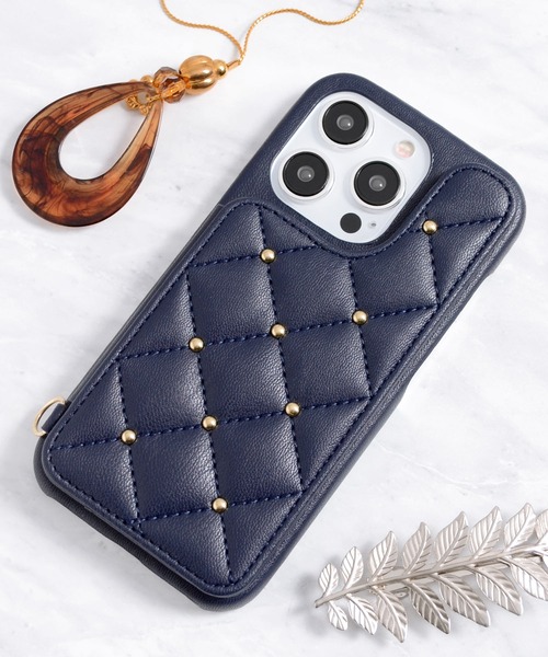 CECIL McBEE（セシルマクビー）の「iPhone15 iPhone15Pro セシルマクビー [キルティング背面ケース]（スマホケース/カバー・レディース・ネイビー/ブラック/モカ/ベージュ・iPhone 15/iPhone 15 Pro）」の16枚目の写真