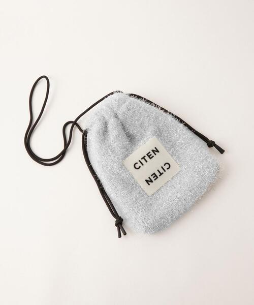 CITEN（シテン）の「＜CITEN＞キラキラ ニット キンチャク ショルダーバッグ（ショルダーバッグ・レディース・ダークブラウン/その他1/ロイヤルブルー/シルバー/ブラック・FREE）」の4枚目の写真