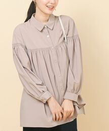 ドライワッシャーシャーリングブラウス