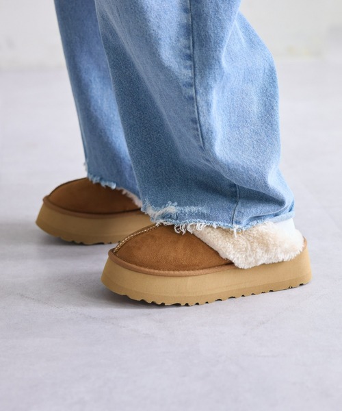 CIAOPANIC TYPY（チャオパニックティピー）の「ムートンサンダル（サンダル・レディース・ブラウン/ブラック・SMALL/MEDIUM/LARGE）」の4枚目の写真