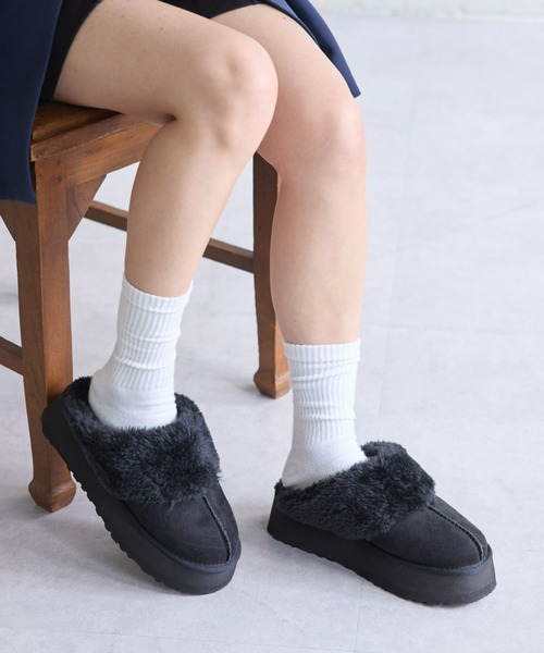 CIAOPANIC TYPY（チャオパニックティピー）の「ムートンサンダル（サンダル・レディース・ブラウン/ブラック・SMALL/MEDIUM/LARGE）」の6枚目の写真