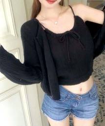 SPIGA | ニットキャミ+カーディガンセット(ニット/セーター)