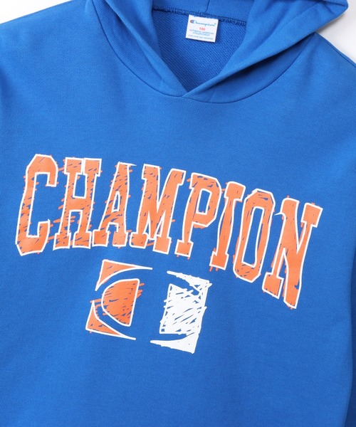 Champion（チャンピオン）の「【Champion/チャンピオン】キッズ スクールサイズ フーデッドスウェットシャツ（パーカー・キッズ・グレー/ブルー/オートミール/ブラック・150/160）」の10枚目の写真