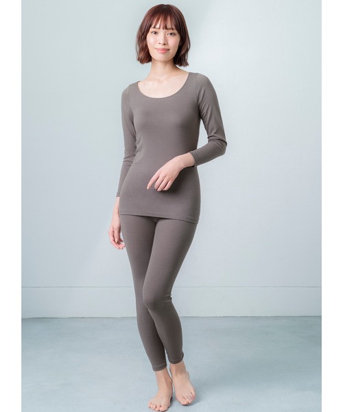 WING（ウイング）の「「綿の贅沢オーガニック」 あったかインナーボトム　足首丈（インナーウェア/肌着・レディース・ブラック/ピンク系その他/チョコ/ベージュ/ライトブラウン/サンドベージュ/グレー・LL/L/M/3L/4L）」の20枚目の写真