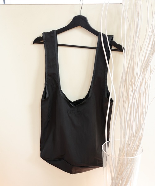 ULEULA（ウルア）の「ロゴ入りエコバック（エコバッグ/サブバッグ・レディース・アイボリー/ブラック・FREE）」の4枚目の写真