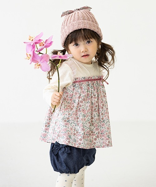 sense of wonder（センスオブワンダー）の「リボンバルーンパンツ（スウェットパンツ・キッズ・ネイビー・80ｃｍ/100cm/110cm/130cm/90cm/120cm）」の7枚目の写真