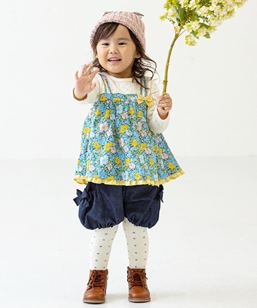 sense of wonder（センスオブワンダー）の「リボンバルーンパンツ（スウェットパンツ・キッズ・ネイビー・80ｃｍ/100cm/110cm/130cm/90cm/120cm）」の5枚目の写真