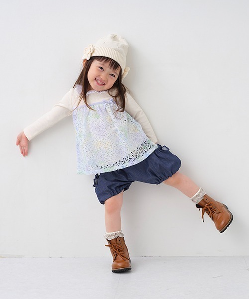 sense of wonder（センスオブワンダー）の「リボンバルーンパンツ（スウェットパンツ・キッズ・ネイビー・80ｃｍ/100cm/110cm/130cm/90cm/120cm）」の18枚目の写真