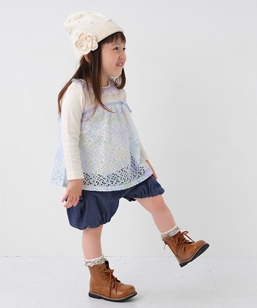 sense of wonder（センスオブワンダー）の「リボンバルーンパンツ（スウェットパンツ・キッズ・ネイビー・80ｃｍ/100cm/110cm/130cm/90cm/120cm）」の19枚目の写真