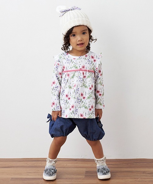 sense of wonder（センスオブワンダー）の「リボンバルーンパンツ（スウェットパンツ・キッズ・ネイビー・80ｃｍ/100cm/110cm/130cm/90cm/120cm）」の21枚目の写真