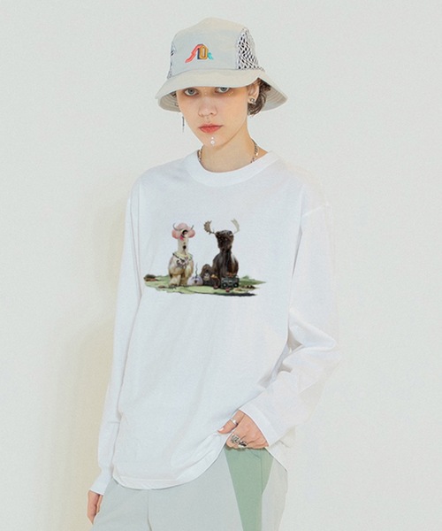 STOF(ストフ)の「Various Festival L/S Tee 【KUKERI】(Tシャツ/カットソー・メンズ・ブラック/ホワイト・S/M/L)」の2枚目の写真