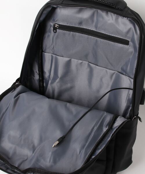 MAISON CLUB（メゾンクラブ）の「【MAISON CLUB】シンプルバックパック リュックサック KNF026（バックパック/リュック・メンズ・ブラック・FREE）」の4枚目の写真