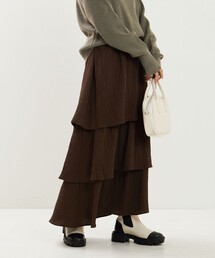 FREAK'S STORE | 限定展開 ワッシャー ジャガード 3段 フリルスカート(スカート)